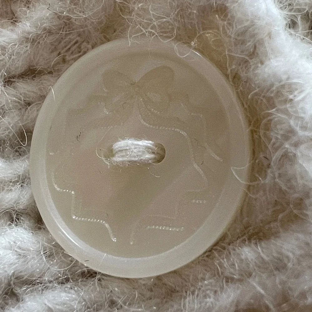 LoveShackFancy Cream Sweater with Bow Details - Picture 4 of 7